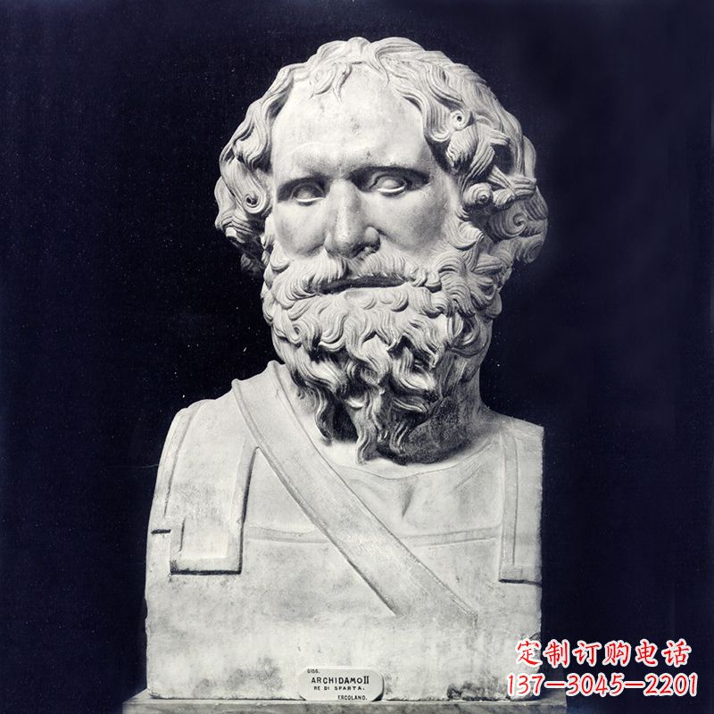 商丘阿基米德石雕头像-学校校园世界著名人物雕塑
