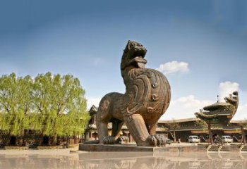 商丘铜雕狴犴雕塑-景区园林广场神兽景观摆件