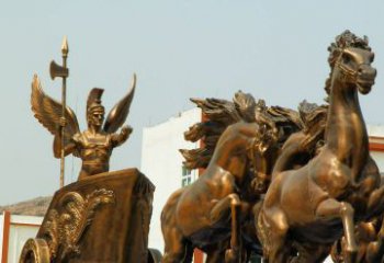 商丘阿波罗战车广场景观铜雕
