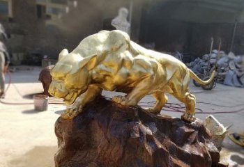 商丘铸铜雕刻的豹子公园景区情景动物雕塑