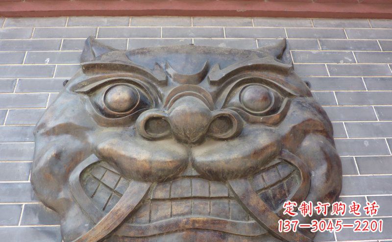 商丘狴犴古代神兽铜浮雕
