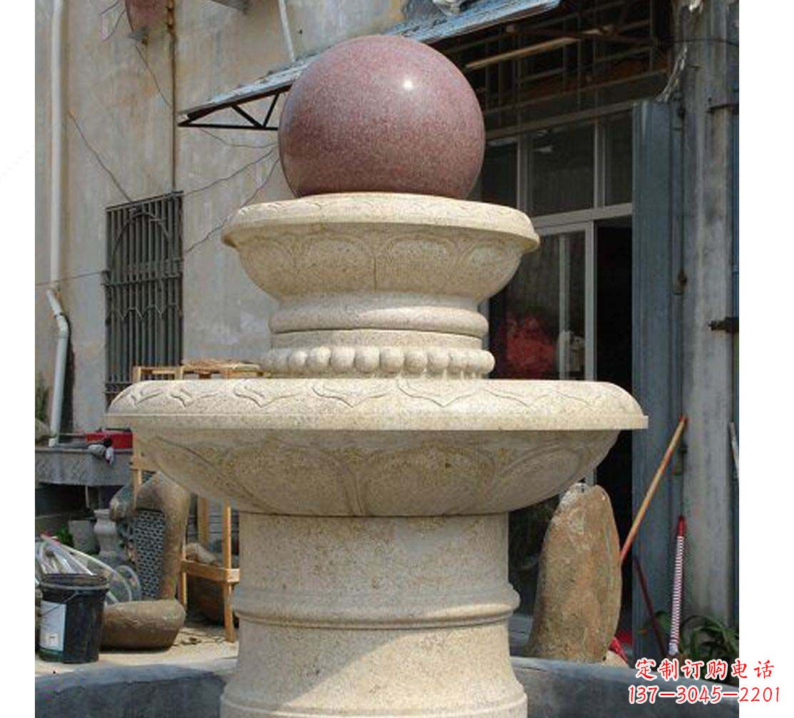 商丘别墅景观装饰风水球喷泉雕塑