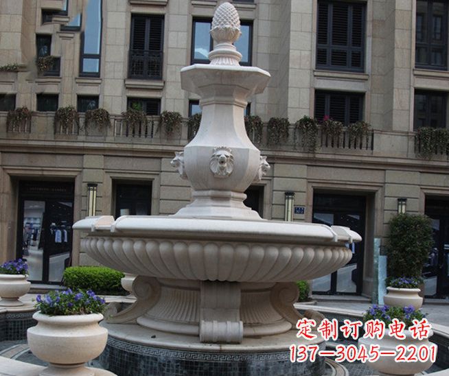 商丘别墅景观石雕大理石喷泉