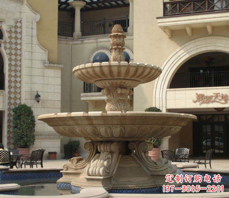 商丘别墅景观石雕大型喷泉雕塑 (2)