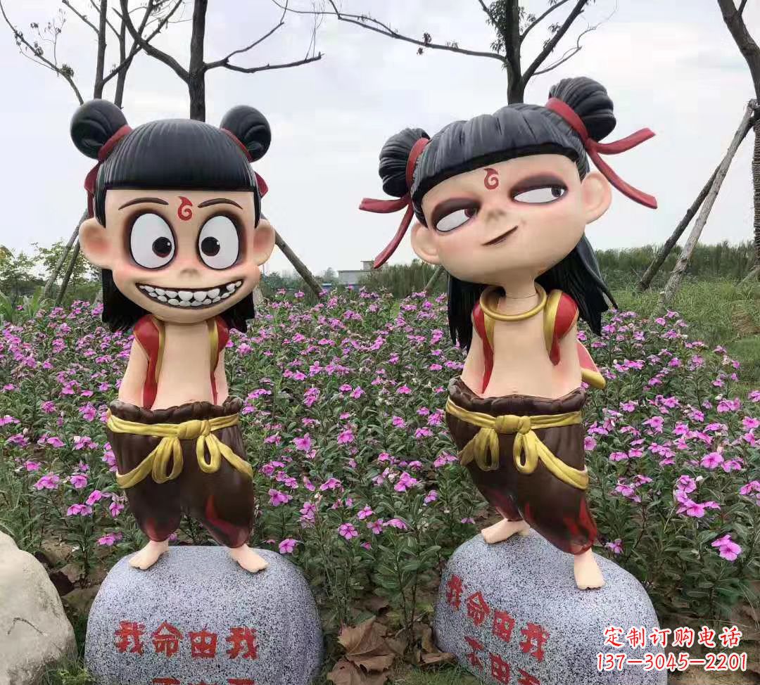 商丘玻璃钢彩绘哪吒