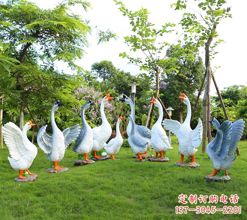 商丘玻璃钢仿真动物鹅
