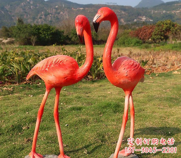 商丘玻璃钢仿真火烈鸟雕塑极致精细的艺术品