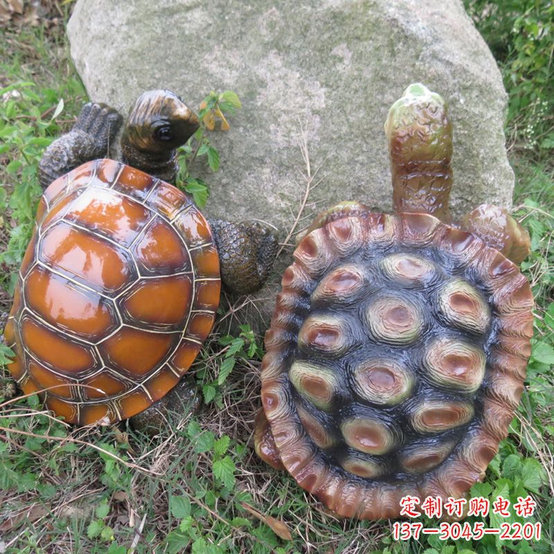 商丘玻璃钢海龟雕塑精致美观的园林装饰品