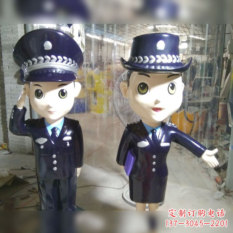 商丘玻璃钢警察雕塑表达警队宗旨