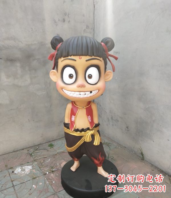 商丘玻璃钢卡通魔童哪吒