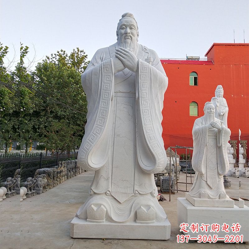商丘玻璃钢制作的孔子雕塑
