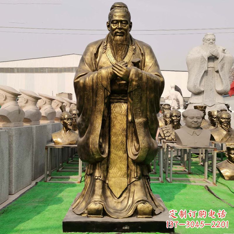 商丘玻璃钢制孔子雕塑