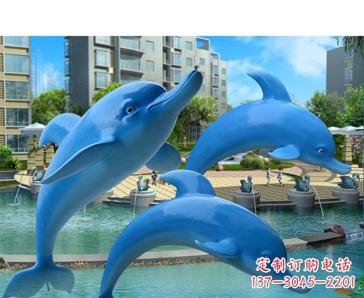 商丘玻璃钢海豚雕塑灵动而美丽