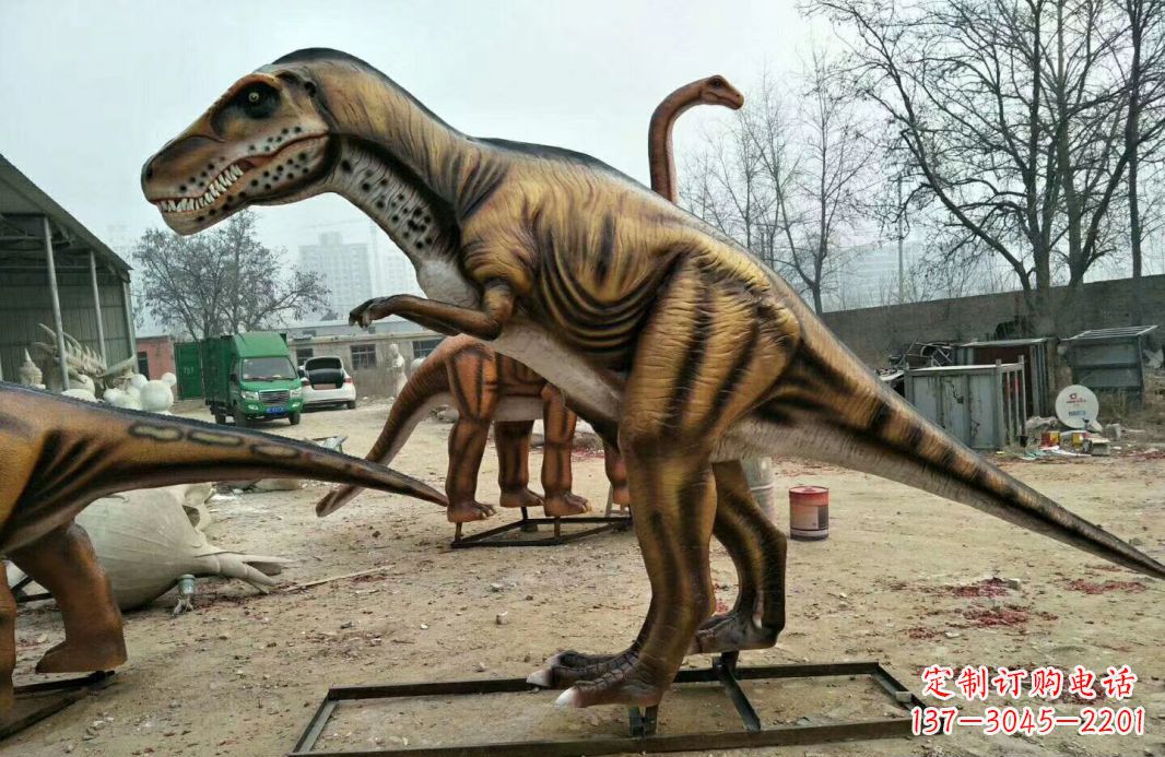 商丘玻璃钢制作的恐龙雕塑精美外形、生动形象