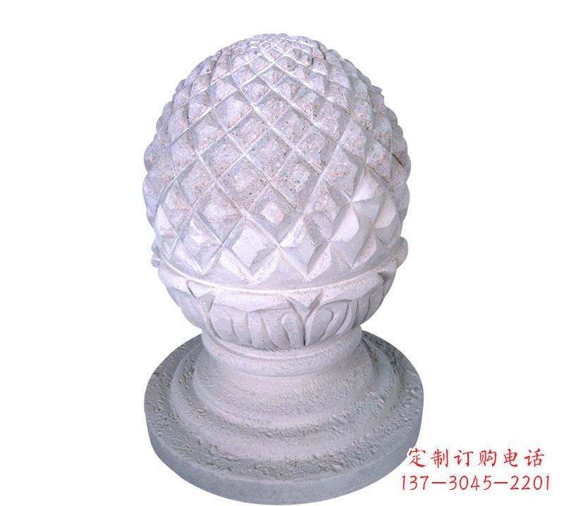 商丘菠萝雕塑艺术性的挡车路障