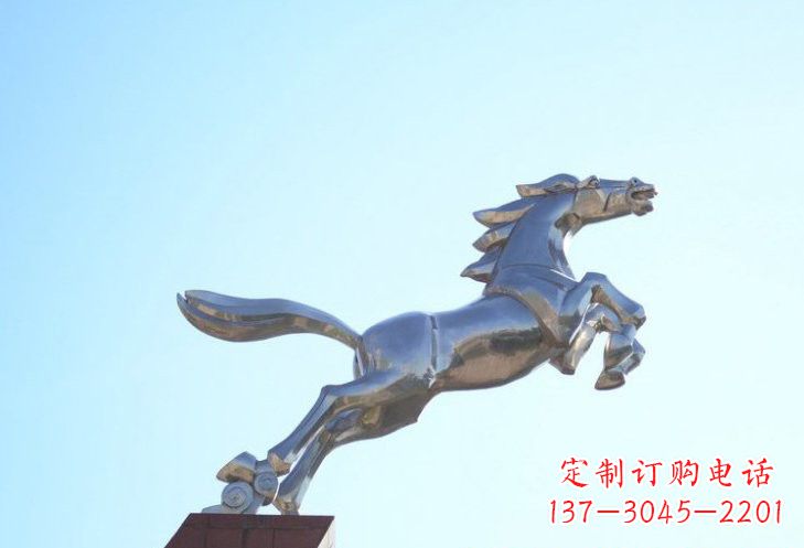 商丘不锈钢奔马雕塑精美雕刻,给人以勇气与力量