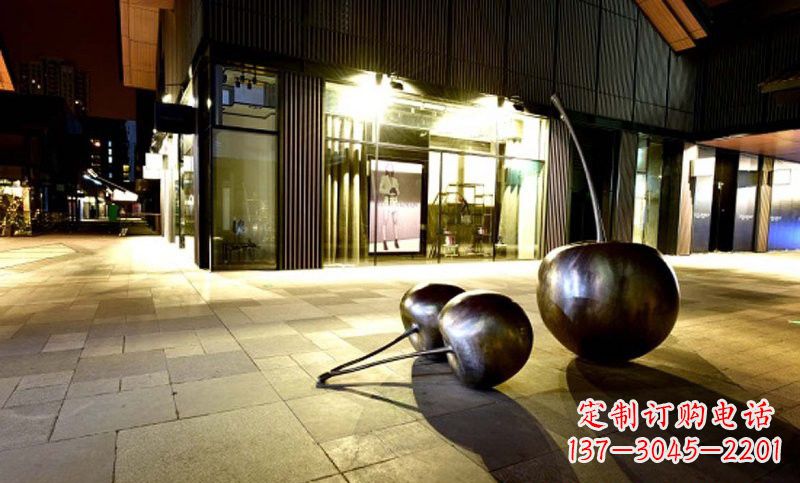 商丘不锈钢樱桃雕塑