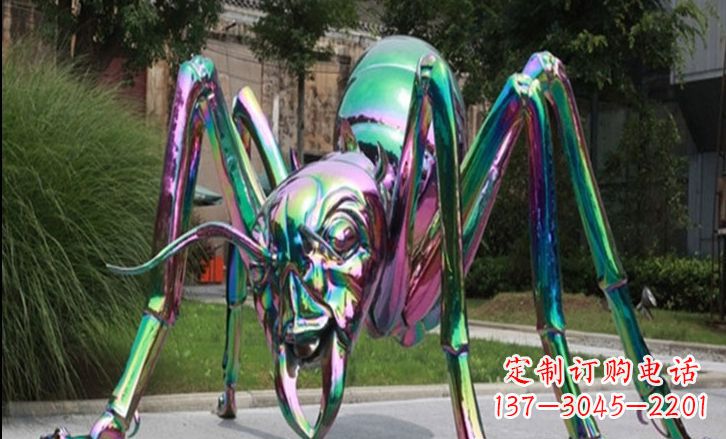 商丘不锈钢彩色蚂蚁公园景观雕塑