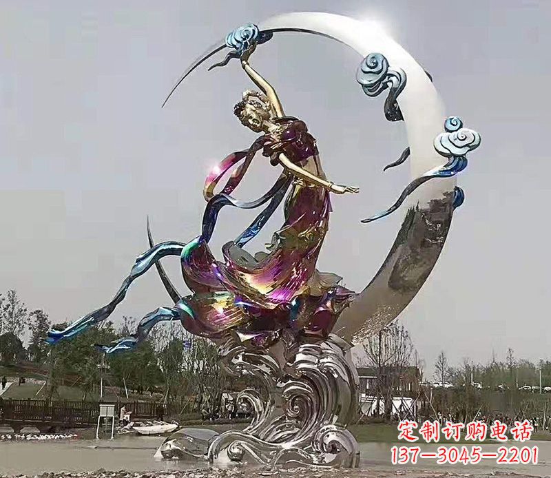 商丘不锈钢嫦娥奔月雕塑