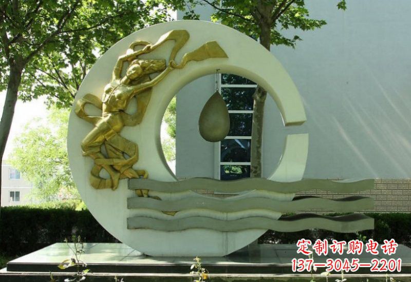 商丘不锈钢嫦娥奔月雕塑——传承中华文化