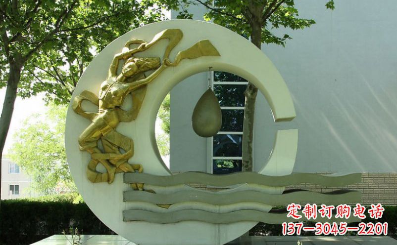 商丘不锈钢嫦娥奔月景观雕塑