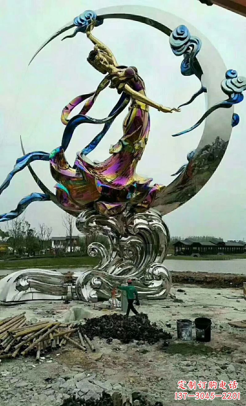 商丘不锈钢嫦娥奔月雕塑