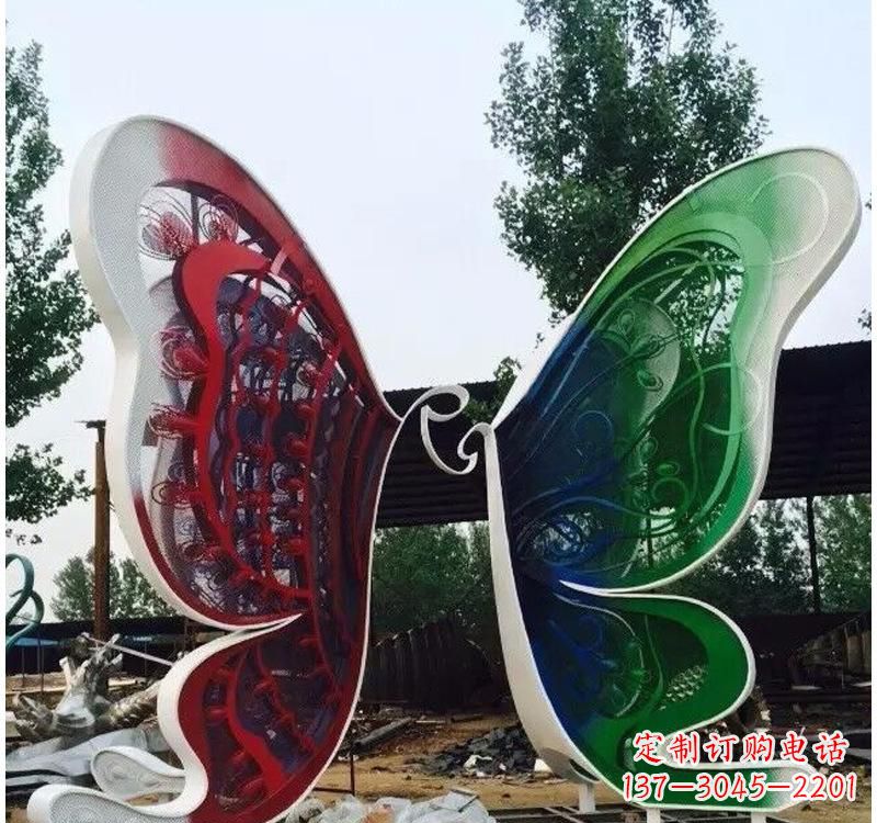 商丘不锈钢城市彩色蝴蝶雕塑——美丽的视觉盛宴