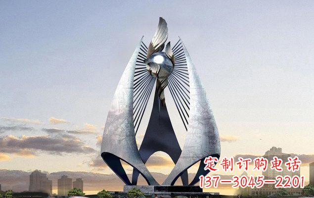 商丘不锈钢城市抽象船帆雕塑设计图