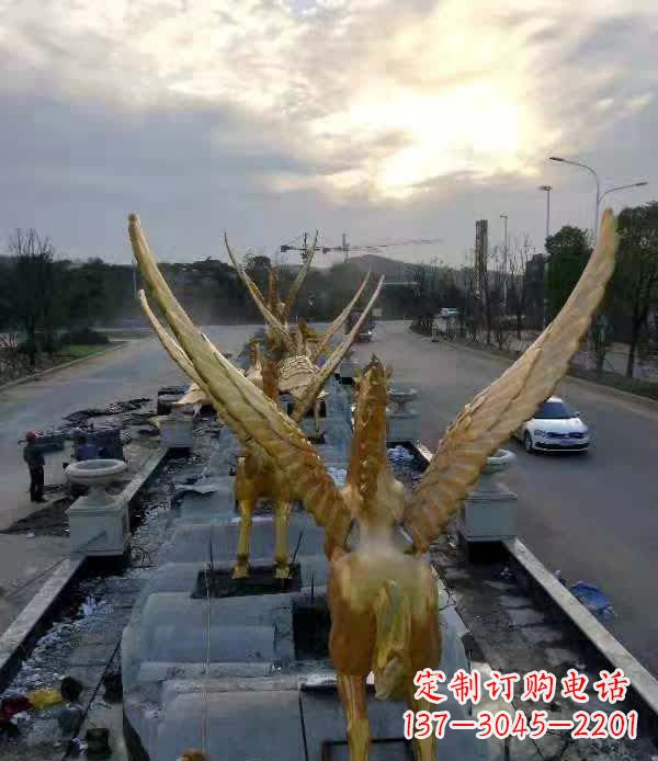 商丘不锈钢城市飞龙雕塑