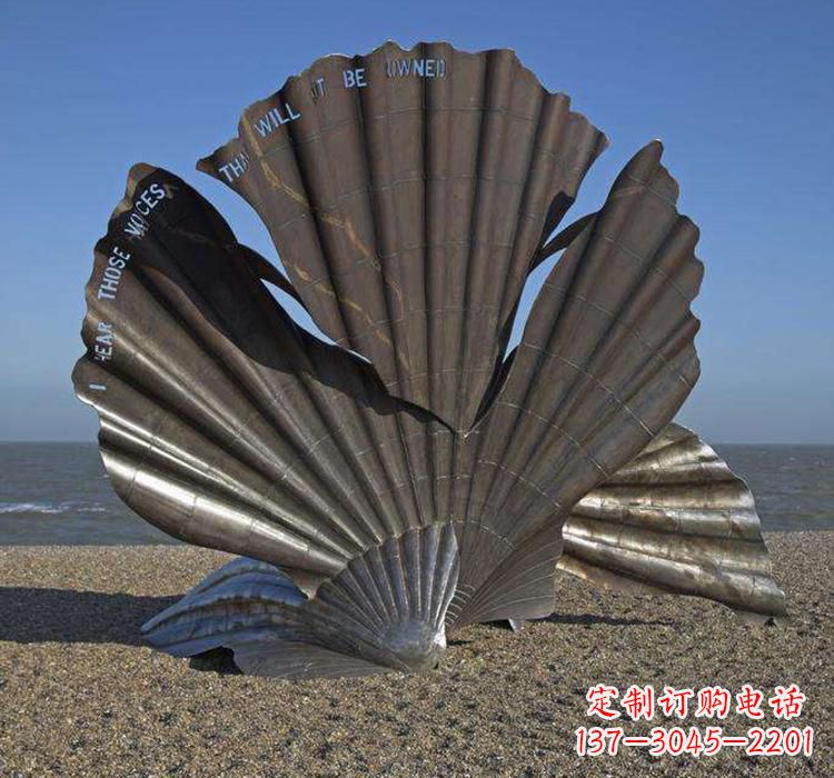 商丘不锈钢城市的扇贝雕塑——一座海洋文化的象征