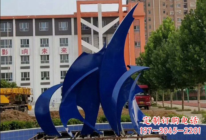商丘不锈钢抽象船帆雕塑