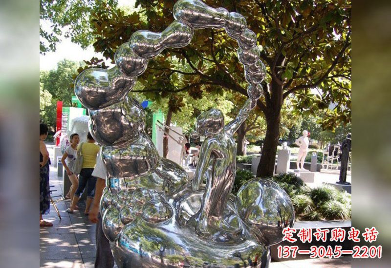 商丘精美不锈钢儿童雕塑