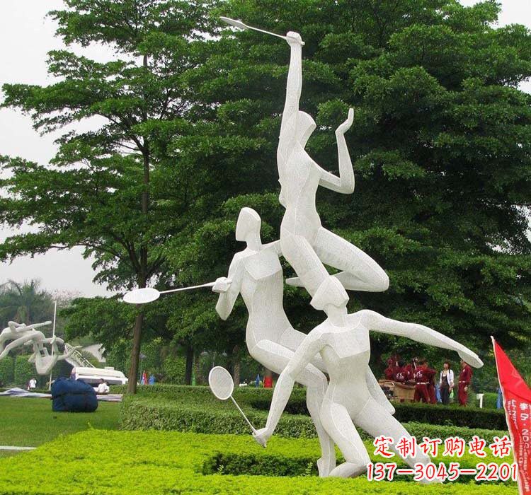 商丘精美绝伦的不锈钢羽毛球雕塑