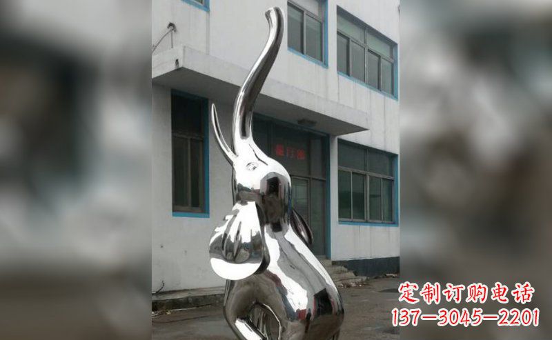 商丘精致的不锈钢大象雕塑