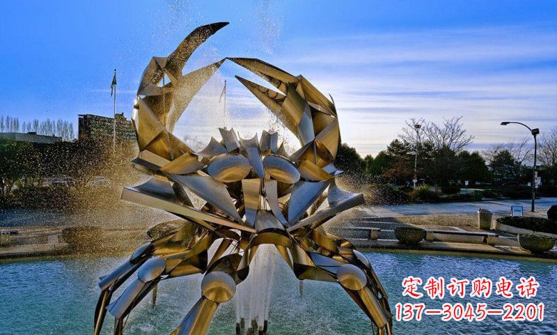 商丘不锈钢抽象大型螃蟹雕塑