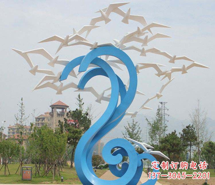 商丘不锈钢大雁雕塑传承传统文化的象征