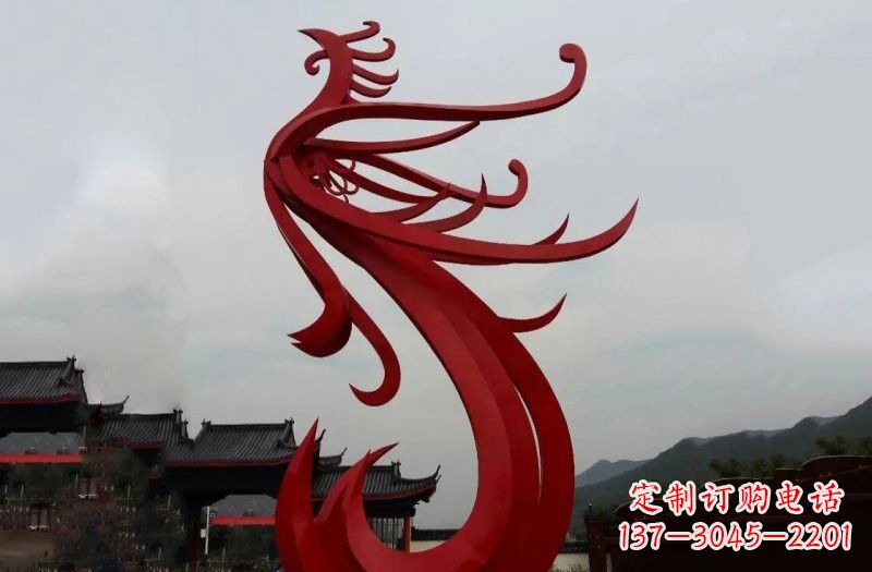 商丘不锈钢抽象凤凰雕塑222