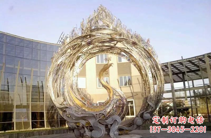 商丘不锈钢抽象凤凰涅槃雕塑