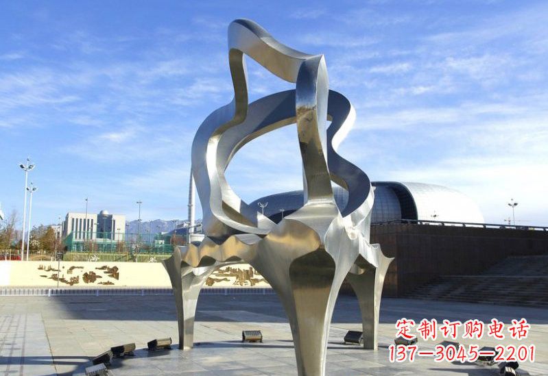 商丘不锈钢抽象钢琴雕塑