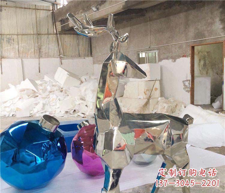 商丘不锈钢梅花鹿雕塑