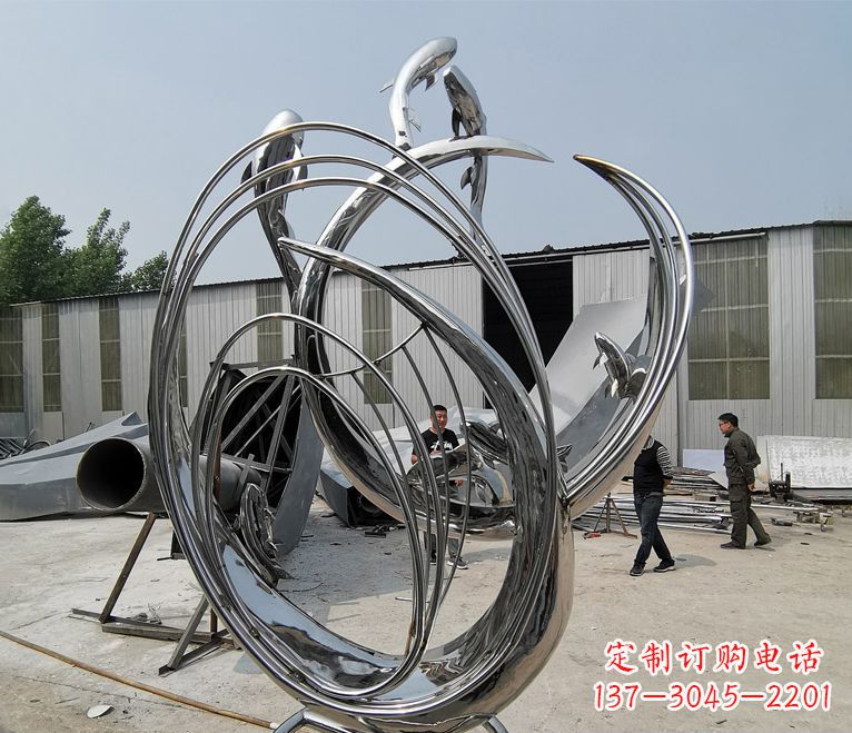 商丘精美不锈钢跃龙门雕塑