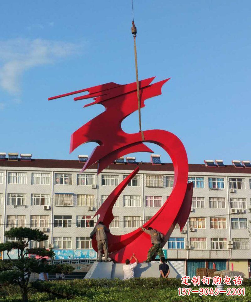 商丘不锈钢龙雕塑展现龙城市景观之美
