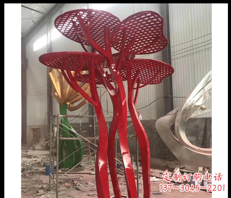 商丘不锈钢蘑菇景观雕塑