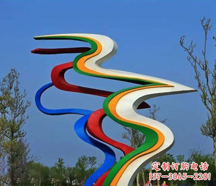 商丘精美不锈钢飘带雕塑