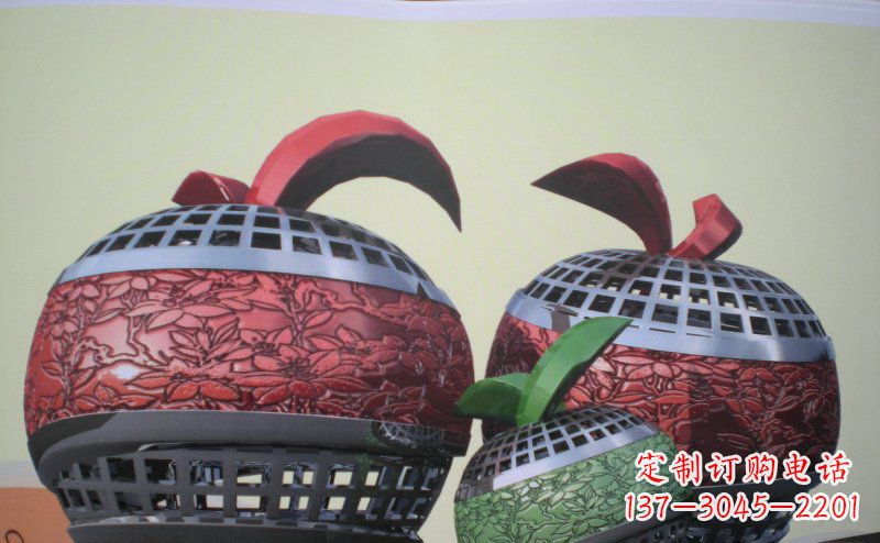 商丘不锈钢苹果雕塑