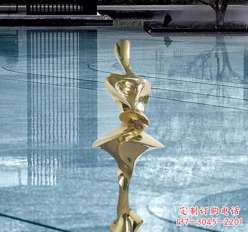 商丘不锈钢材质的人体雕塑