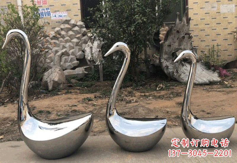 商丘不锈钢制作的天鹅雕塑
