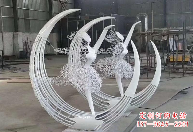 商丘不锈钢女孩雕塑跳芭蕾舞的精灵