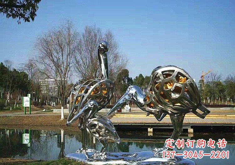 商丘不锈钢抽象仙鹤雕塑222