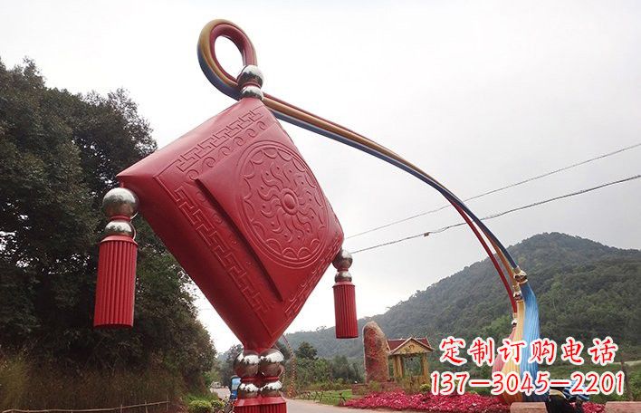 商丘不锈钢抽象中国结拱门